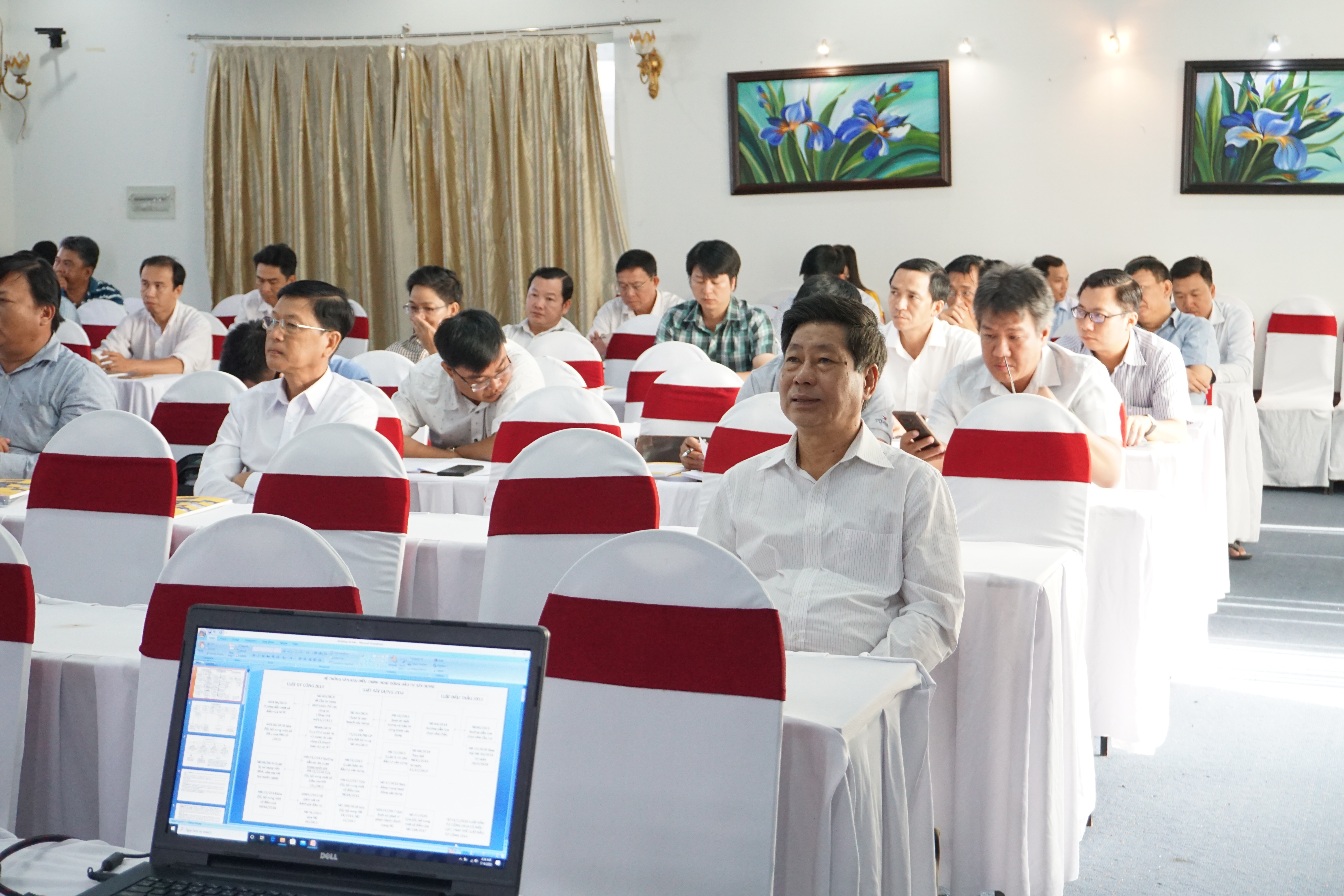 Các giảng viên, học viên dự khai giảng lớp đào tạo bồi dưỡng, sáng ngày 14/7/2020